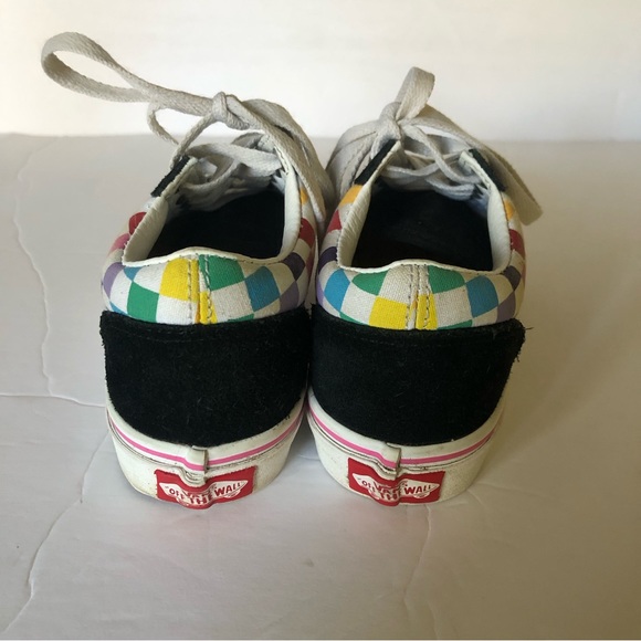 VANS Rainbow Check Old Skool Kids Size 1 - Picture 4 of 9